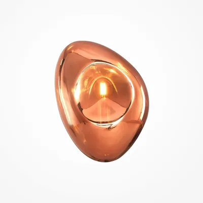 Produktbild von Wandlampe Glas Metall E14 27,5 cm hoch in Kupfer glänzend Modern Wandleuchte