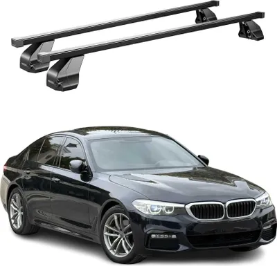 Image de Barres transversales Menabo pour BMW Série 5 G30 M5 F90 2016-2023 inox Noir