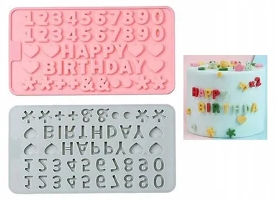 Produktbild von Elhandel Silikonform Buchstaben Zahlen für Kuchen Deko
