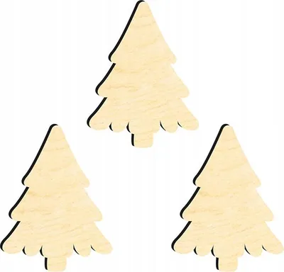 Image de Décorations d'arbre de Noël en bois Z35 3 pcs.