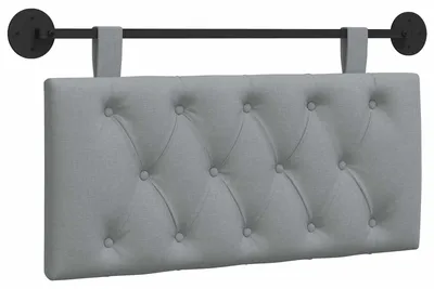 Image de Tête de lit suspendue Gris clair Tissu