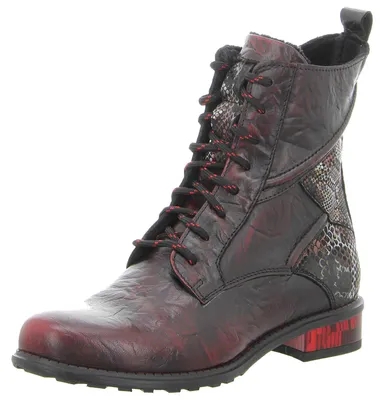 Produktbild von Simen Damen Schnürstiefeletten 39350-37, 39350-38, 39350-39, 39350-40, 39350-41 SIM-7847A weinrot 39
