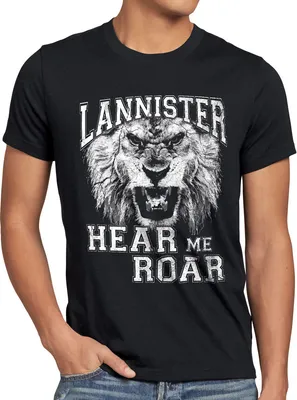 Produktbild von style3 Lannister - Hear me Roar College Herren T-Shirt, Größe:5XL, Farbe:Schwarz