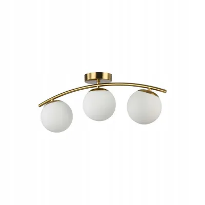 Produktbild von MasterLED Deckenleuchte 3-flammig Gold, E27 Fassung, Glaskugeln Design, 51cm