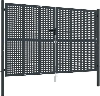 Zdjęcie produktu dla vidaXL Brama ogrodowa stalowa antracyt 300x175 cm