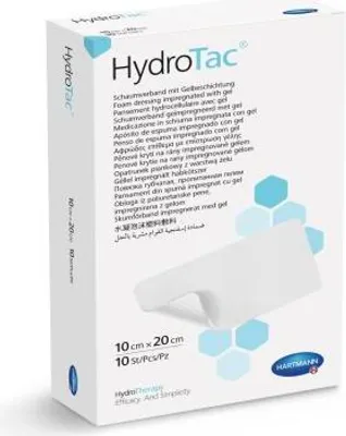 Produktbild von Hydrotac Schaumverband 10x20 cm steril 10 St