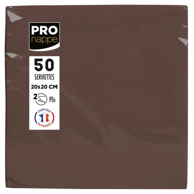 Immagine prodotto di PROnappe SV622011I PROnappe tovaglioli da cocktail, 200 x 200 mm, marrone cioccolato