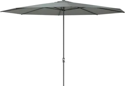 Produktbild von Marktschirm SOLUNA Nancy Ø 400 cm dunkelgrau mit UV-Schutz 80, wasserabweisende Polyesterbespannung, leichte Aufspannung