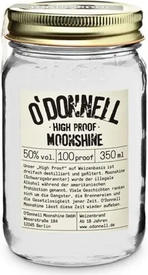 Produktbild von O'Donnell - MOONSHINE High Proof 350ml 50%vol.