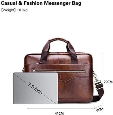Zdjęcie produktu dla Walizka męska, torba na ramię, torba na laptopa, torba typu messenger, teczka, skórzana torba biznesowa, wodoodporna torba podróżna, torba crossbody