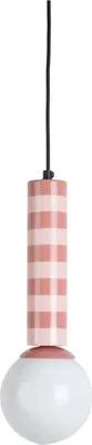 Produktbild von Leitmotiv - Hängeleuchte Rayado - Rosa - 12x12x38cm Hängelampe - Esstischlampe - Wohnzimmerlampe - Schlafzimmerlampe - Wohnzimmer