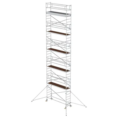 Produktbild von Günzburger Steigtechnik Rollgerüst 0,75 x 3 m mit Ausleger Plattformhöhe 10,35 m - 156046
