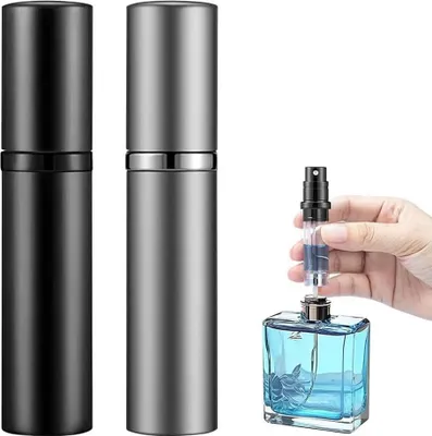 Imagen del producto de Atomizador de perfume recargable, 5 ml, 2 unidades, mini atomizador de viaje para mujeres y hombres