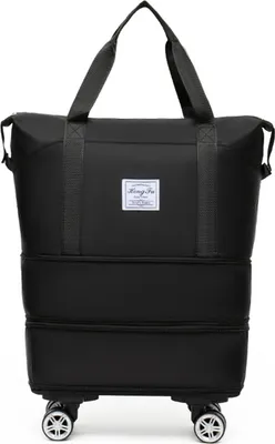 Produktbild von Erweiterbare Reisegepäcktasche mit mehreren Fächern, großer Kapazität, Reißverschluss, wasserdichter Seesack, Koffer mit Rädern
