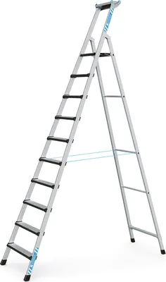 Produktbild von Zarges Comfortstep S gebördelte Stehleiter mit gepolsterter Stufen-Vorderkante 10 Stufen