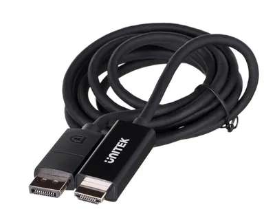 Produktbild von UNITEK KABEL DisplayPort 1.2  HDMI  4K@60HZ  1 8M  V1608A
