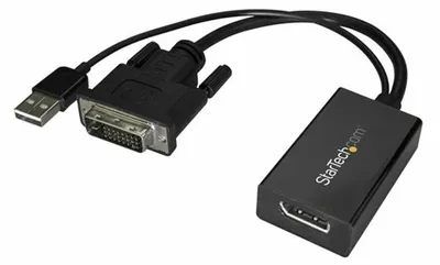 Obrázek produktu pro StarTech.com DVI2DP2, 0,254 m, DVI-D, DisplayPort, Samec, Samice, Přímý