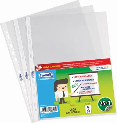 Obrázek produktu pro Favourite 400083625 Průhledný obal 220 x 300 mm polypropylen (PP) 26 kusů