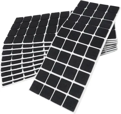 Produktbild von Adsamm® | 400 x selbstklebende Filzgleiter / Schwarz / 25x25 mm / quadratisch / Möbelgleiter aus Filz mit 3.5 mm Stärke