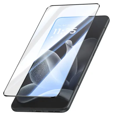 Productafbeelding van Avizar, beschermfolie voor Motorola Edge 70, gehard glas, full-cover, 5D, zwart / transparant