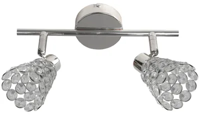 Immagine prodotto di Lampada da soffitto con paralumi in cristallo, finitura cromata lucida-argento, 2xG9x40W, metallo, dimensioni: 17x37x8 cm, IP20, Candellux
