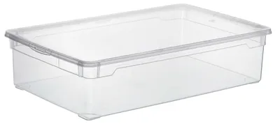 Aufbewahrungsbox 30 L transparent stapelbar mit Deckel