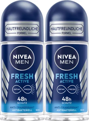 Produktbild von NIVEA Men Deo Roll On Aktive Protect Anti Transpirant 50ml 2er Pack