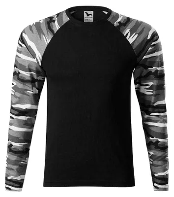 Image de Malfini - T-shirt pour homme, manches longues PP11378 (S) (noir/gris)