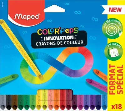 Immagine prodotto di Maped 861603 Matita colorata triangolare Maped COLOR'PEPS INFINITY, confezione da 18 pz