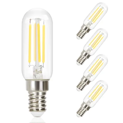 Produktbild von ZMH E14 LED Kaltweiß Glühbirnen Vintage - T25 LED Leuchtmittel Lampe 6000K E14 Birnen 4W Light Bulbs Edison Glühlampen, 4 Stück