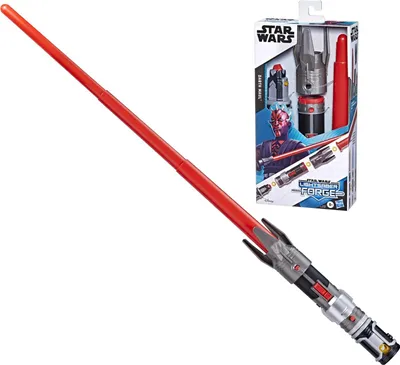 Produktbild von Star Wars Lightsaber Forge Darth Maul Ausziehbares Lichtschwert rot 4+