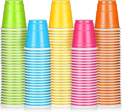 Produktbild von 200 farbige Plastik-Weingläser