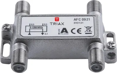 Zdjęcie produktu dla Triax AFC 0921, 75 Ω, 5 - 1218 MHz, Srebrny, Żeńska, 4,3 dB, 1 szt.