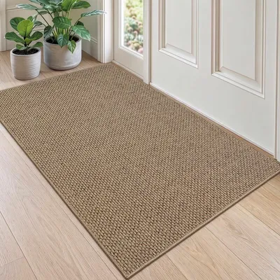 Obrázok produktu pre Podlahová rohož do interiéru, 90 x 140 cm, tmavo béžová, protišmyková