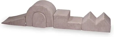 Produktbild von Spielplatz aus Schaumstoff 5 Elemente Cord Lavender - Indoor Spielset Kletterspielzeug für Babys & Kleinkinder - Motorikspielzeug für Kinderzimmer