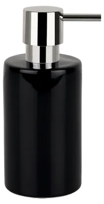 Produktbild von Seifenspender Tube | Edelstahlpumpe | Flüssigseifenspender | Porzellan | 300ml | Langlebig und Stabil | Schwarz
