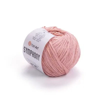 Produktbild von YarnArt Symphony 2117 – Luxus-Garn in Himbeerrosa – Weich, Glänzend & Ideal für Schals, Mützen und Strickprojekte