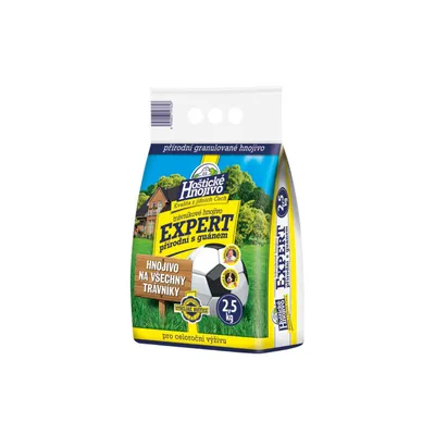 Obrázok produktu pre Hnojivo HOŠTICKÉ EXPERT prírodné trávnikové hnojivo s guánom 2,5kg