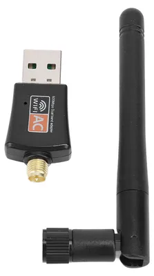 Obrázek produktu pro USB WiFi adaptér, rychlost 600 Mb/s, dvoupásmový bezdrátový síťový adaptér (2,4 GHz a 5 GHz) pro stolní počítače a notebooky