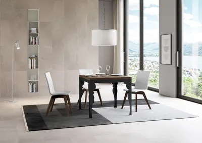 Immagine prodotto di ITAMOBY - Tavolo apribile 90/180x90 cm Paxon Libra noce telaio antracite
