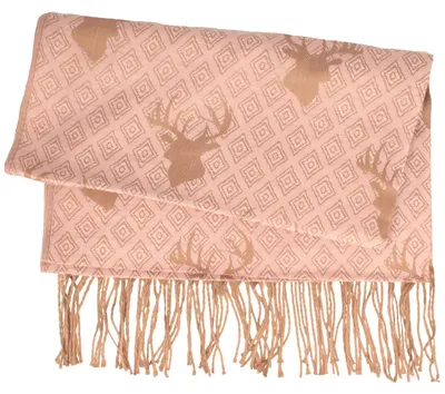 Trachtenschal mit Hirsch Design von Hut-Breiter in rosa
