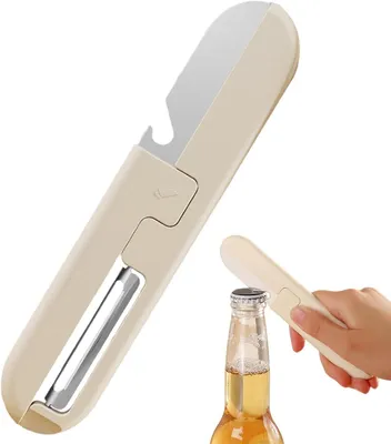Productafbeelding van Fruitschiller Groenteschraper - Keukengadget Opvouwbaar - Eenvoudig Schillen - Dubbele Functionaliteit - 16 cm Lang - Wit