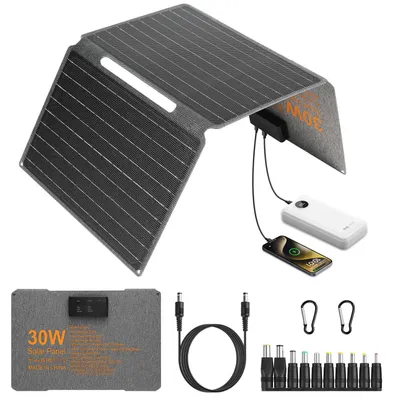 Immagine prodotto di Pannello solare pieghevole - Potenza: 30 W - Tensione: 18 V - Silicio monocristallino