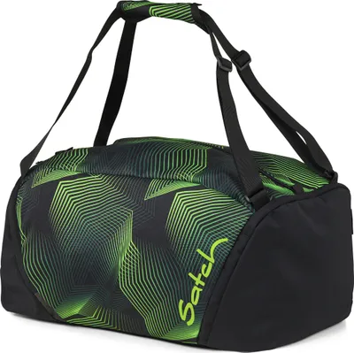 A studio shot of a duffel bag.