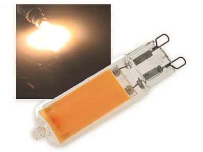 Image de LED culot à broches G9, 4W, 500lm 330°, 230V, 3000k / blanc chaud, verre
