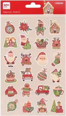 Produktbild von Weihnachtsaufkleber Set - Permanente Dekorationsaufkleber für Basteln, Scrapbooking und Weihnachtsdekorationen