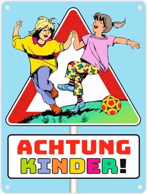 Produktbild von Warnschild Achtung Kinder Metallschild in 15x20 cm zum Thema Verkehrssicherheit