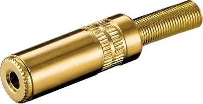 Produktbild von goobay Klinkenkupplung 3,5 mm stereo mit Knickschutz (Bulk)