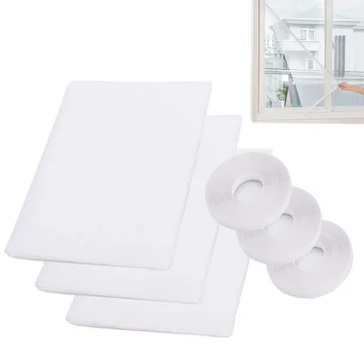 Imagen del producto de Malla anti-mosquitos para ventanas, 1,3 m x 1,5 m, con cinta adhesiva autoadhesiva, protección contra insectos