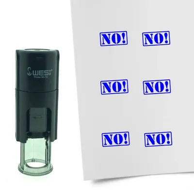 Produktbild von CombiCraft Selbstfärbender Stempel 'NO' in der Farbe Blau, Ø10mm